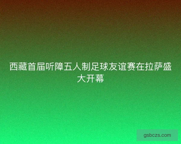 西藏首届听障五人制足球友谊赛在拉萨盛大开幕